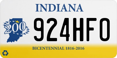 IN license plate 924HFO