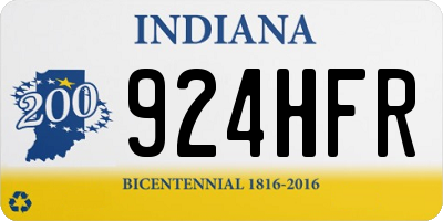 IN license plate 924HFR