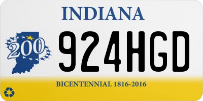 IN license plate 924HGD