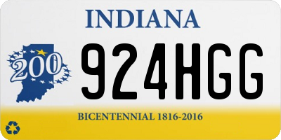IN license plate 924HGG