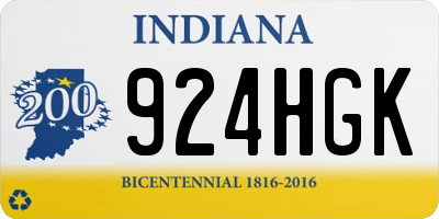 IN license plate 924HGK