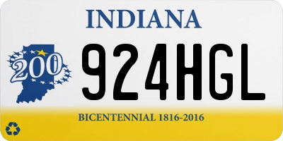 IN license plate 924HGL