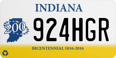 IN license plate 924HGR