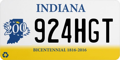 IN license plate 924HGT