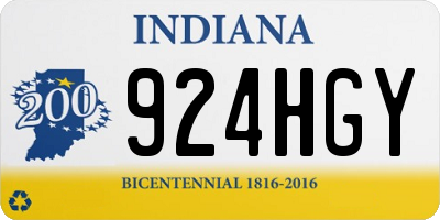 IN license plate 924HGY