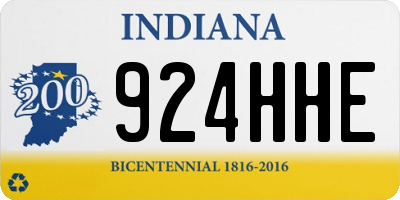 IN license plate 924HHE