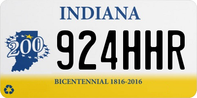 IN license plate 924HHR