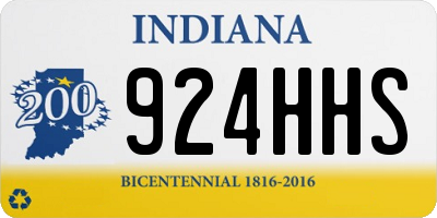 IN license plate 924HHS