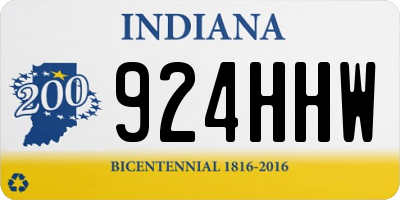 IN license plate 924HHW