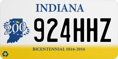 IN license plate 924HHZ