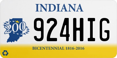 IN license plate 924HIG