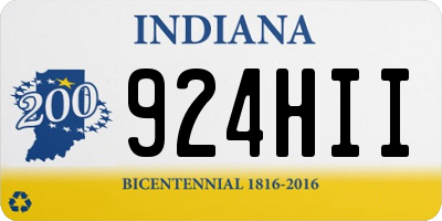 IN license plate 924HII