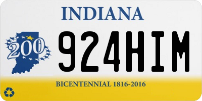 IN license plate 924HIM