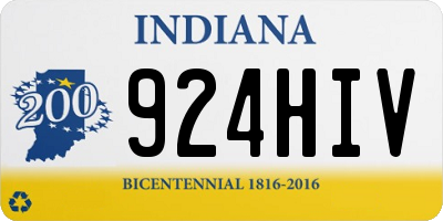IN license plate 924HIV