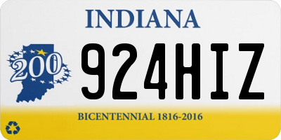 IN license plate 924HIZ