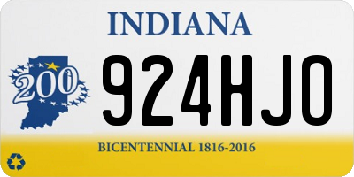 IN license plate 924HJO