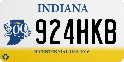 IN license plate 924HKB
