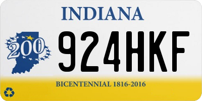 IN license plate 924HKF