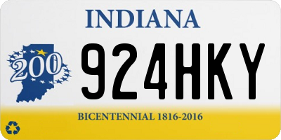 IN license plate 924HKY