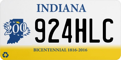 IN license plate 924HLC
