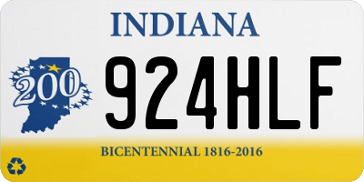 IN license plate 924HLF