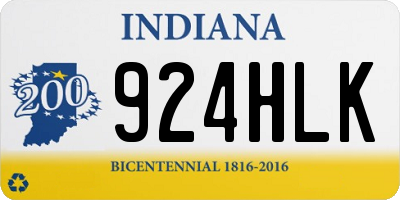 IN license plate 924HLK