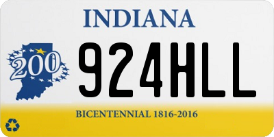 IN license plate 924HLL