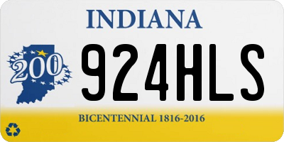 IN license plate 924HLS