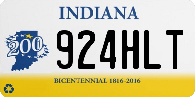 IN license plate 924HLT