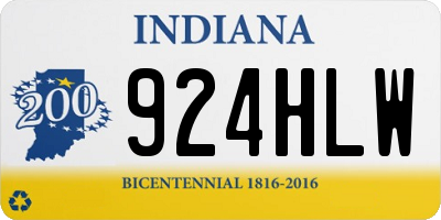 IN license plate 924HLW