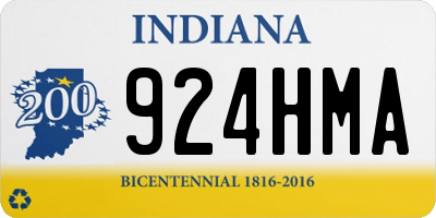 IN license plate 924HMA