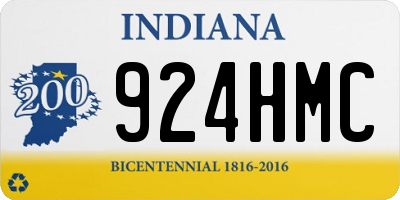 IN license plate 924HMC