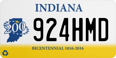 IN license plate 924HMD