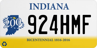 IN license plate 924HMF