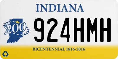 IN license plate 924HMH