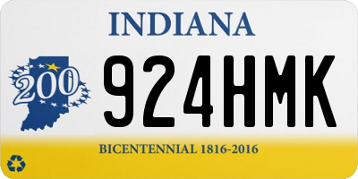 IN license plate 924HMK