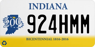 IN license plate 924HMM