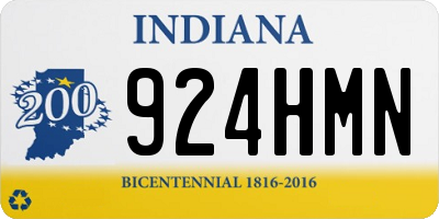 IN license plate 924HMN