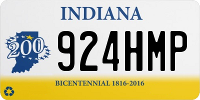 IN license plate 924HMP
