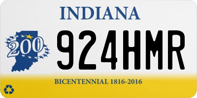 IN license plate 924HMR