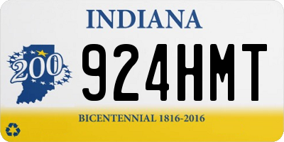 IN license plate 924HMT