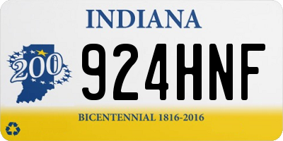 IN license plate 924HNF