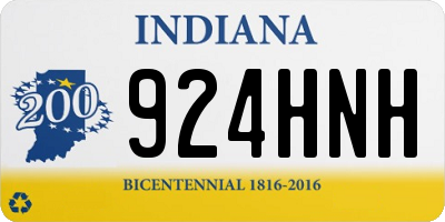 IN license plate 924HNH
