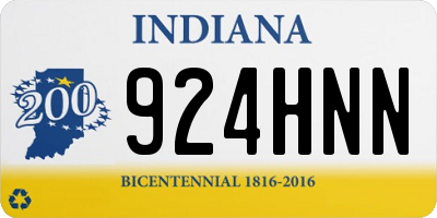 IN license plate 924HNN