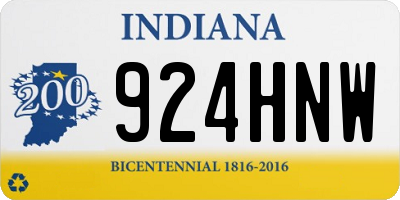 IN license plate 924HNW
