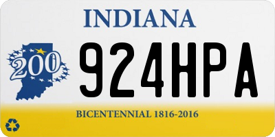 IN license plate 924HPA