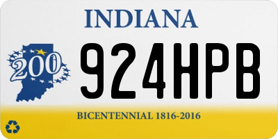 IN license plate 924HPB