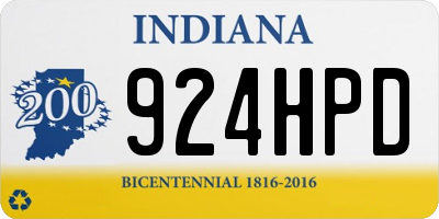 IN license plate 924HPD