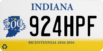 IN license plate 924HPF