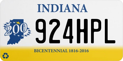 IN license plate 924HPL